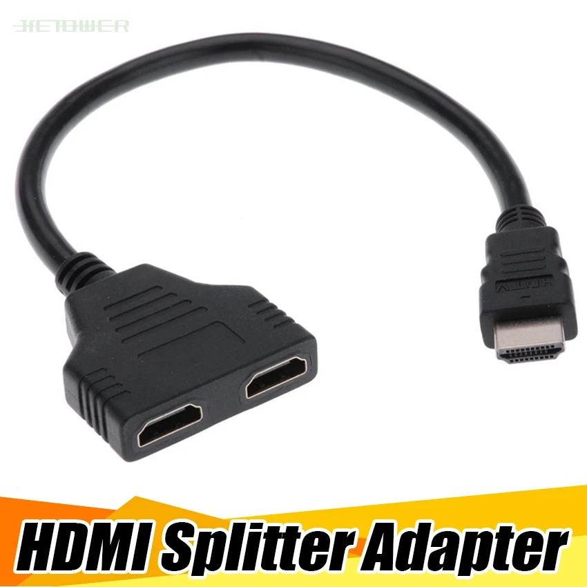 HDMI 1 Male To Dual HDMI 2 Female Y Splitter Cable Adapter HD LED LCD TV 30pcs/lot
HDMI 1 Male To Dual HDMI 2 Female Y Splitter Cable Adapter HD LED LCD TV 30pcs/lot