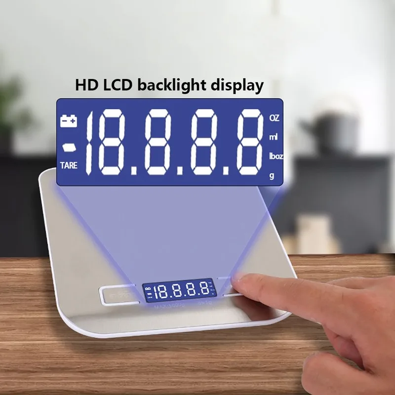 Charging Stainless Steel Food Scale Digital Kitchen Baking Scale 10kg/5kg Household Precision Food Scale Weight G
Charging Stainless Steel Food Scale Digital Kitchen Baking Scale 10kg/5kg Household Precision Food Scale Weight G