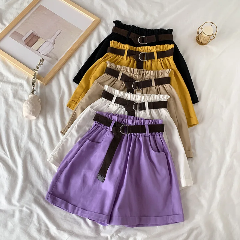 2022 Summer Elegant High Waist Shorts Women Casual Solid Wide Leg Loose Cotton Short Pants With Belt Korean Sweet Girls
2022 Summer Elegant High Waist Shorts Women Casual Solid Wide Leg Loose Cotton Short Pants With Belt Korean Sweet Girls