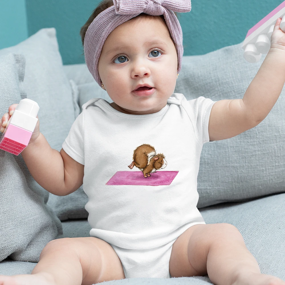 Cute Funny Hamster Yoga Print Baby Onesies Toddler Short Sleeve Jumpsuit Clothes Kawaii Animal Newborn Baby Boy Girl Bodysuits
Cute Funny Hamster Yoga Print Baby Onesies Toddler Short Sleeve Jumpsuit Clothes Kawaii Animal Newborn Baby Boy Girl Bodysuits