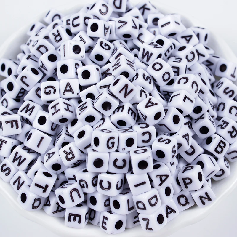 100pcs/Lot 6mm Letter Beads Acrylic Spaced Beads 26Alphabet Beads For Jewelry Making DIY Handmade Charms Bracelet
100pcs/Lot 6mm Letter Beads Acrylic Spaced Beads 26Alphabet Beads For Jewelry Making DIY Handmade Charms Bracelet