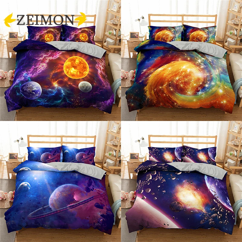 ZEIMON Nordic Planet Simple Bedding Set Adult Duvet Cover Sets Bedclothes Single Double Queen King size Qulit Covers
ZEIMON Nordic Planet Simple Bedding Set Adult Duvet Cover Sets Bedclothes Single Double Queen King size Qulit Covers