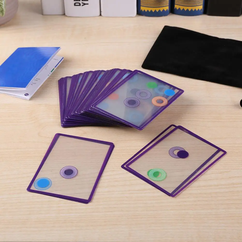 

Overlap Cards Game Swish Toy Set Spatial Logical Intelligent Children Gift Kids Transparent Spot Card Game Logic Durable Games