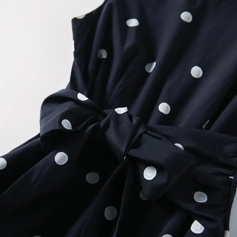 Women's Spring Summer Style Dress Women's Polka Dot Sleeveless Lace Up O-neck Korean Elegant Dress SS1913
Women's Spring Summer Style Dress Women's Polka Dot Sleeveless Lace Up O-neck Korean Elegant Dress SS1913