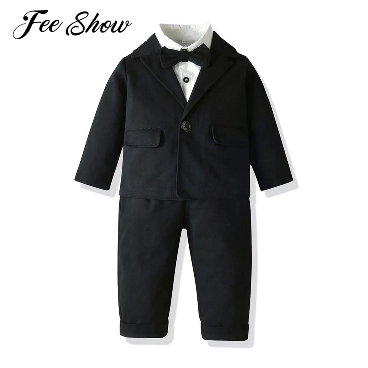 Baby Boy Gentleman Outfit Children's Formal Suits for Boys Long Sleeves White Shirt Suspenders Pants Blazer Boy's Wedding Suit
Baby Boy Gentleman Outfit Children's Formal Suits for Boys Long Sleeves White Shirt Suspenders Pants Blazer Boy's Wedding Suit