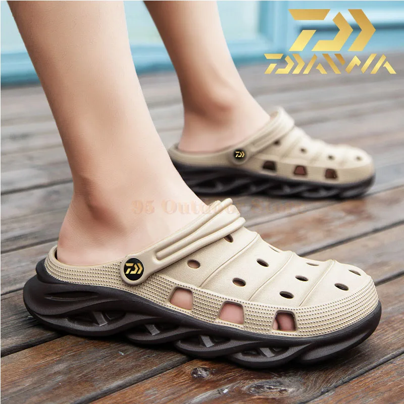 Туфли Daiwa мужские для рыбалки, быстросохнущие дышащие, Нескользящие, пористые, пляжные шлепанцы, Нескользящие
Туфли Daiwa мужские для рыбалки, быстросохнущие дышащие, Нескользящие, пористые, пляжные шлепанцы, Нескользящие