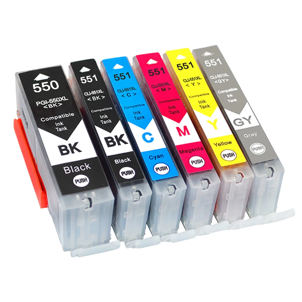 PGI550 CLI551 XL Ink Cartridge for Canon PIXMA IP7250 MG5450 MG6350 MG7150 MG6450 MG5550 MX925 MX725 Printer
PGI550 CLI551 XL Ink Cartridge for Canon PIXMA IP7250 MG5450 MG6350 MG7150 MG6450 MG5550 MX925 MX725 Printer