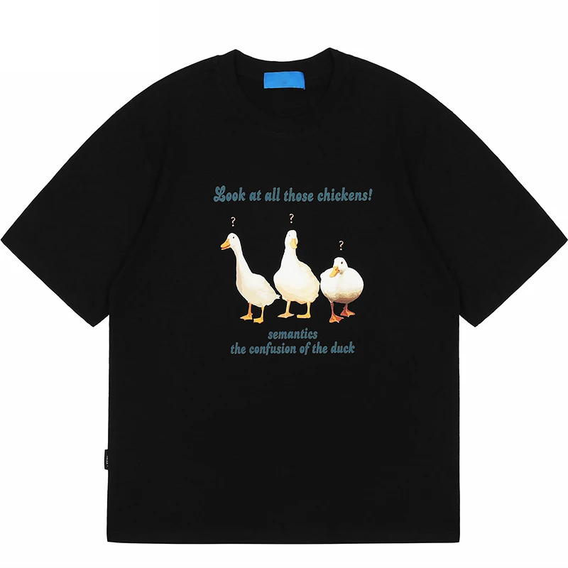 Men Hip Hop Streetwear Harajuku T-Shirt Funny Ducks Letter Printed Tshirt Summer Casual Cotton Short Sleeve T Shirt Tops Tees
Men Hip Hop Streetwear Harajuku T-Shirt Funny Ducks Letter Printed Tshirt Summer Casual Cotton Short Sleeve T Shirt Tops Tees