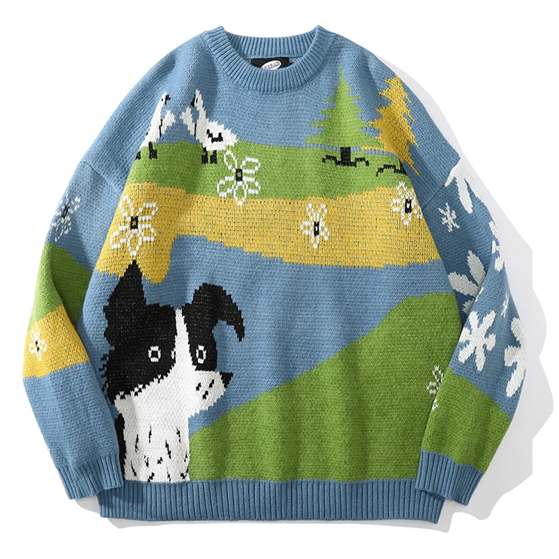 Sweater Men Harajuku Knitted Hip Hop Streetwear Animal Cartoon Patchwork Pullover O-Neck Oversize Casual Couple Male Sweaters
Sweater Men Harajuku Knitted Hip Hop Streetwear Animal Cartoon Patchwork Pullover O-Neck Oversize Casual Couple Male Sweaters