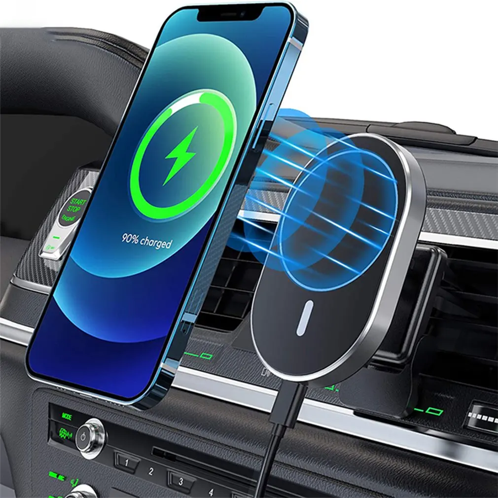 Magnetic Wireless Car Charger Air Vent Mount For iPhone 12 Pro Max Mini 15W Fast Charging Car Phone Holder
Magnetic Wireless Car Charger Air Vent Mount For iPhone 12 Pro Max Mini 15W Fast Charging Car Phone Holder