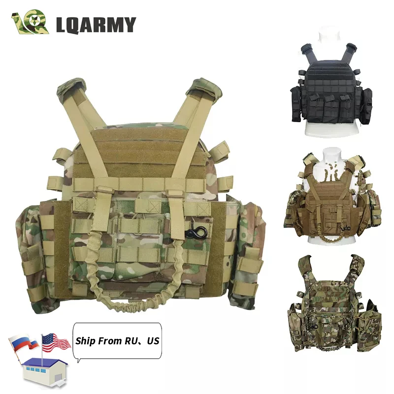 Тактический жилет LQARMY 1000D, нейлоновый защитный Регулируемый модульный жилет для страйкбола и охоты, боевые аксессуары
Тактический жилет LQARMY 1000D, нейлоновый защитный Регулируемый модульный жилет для страйкбола и охоты, боевые аксессуары