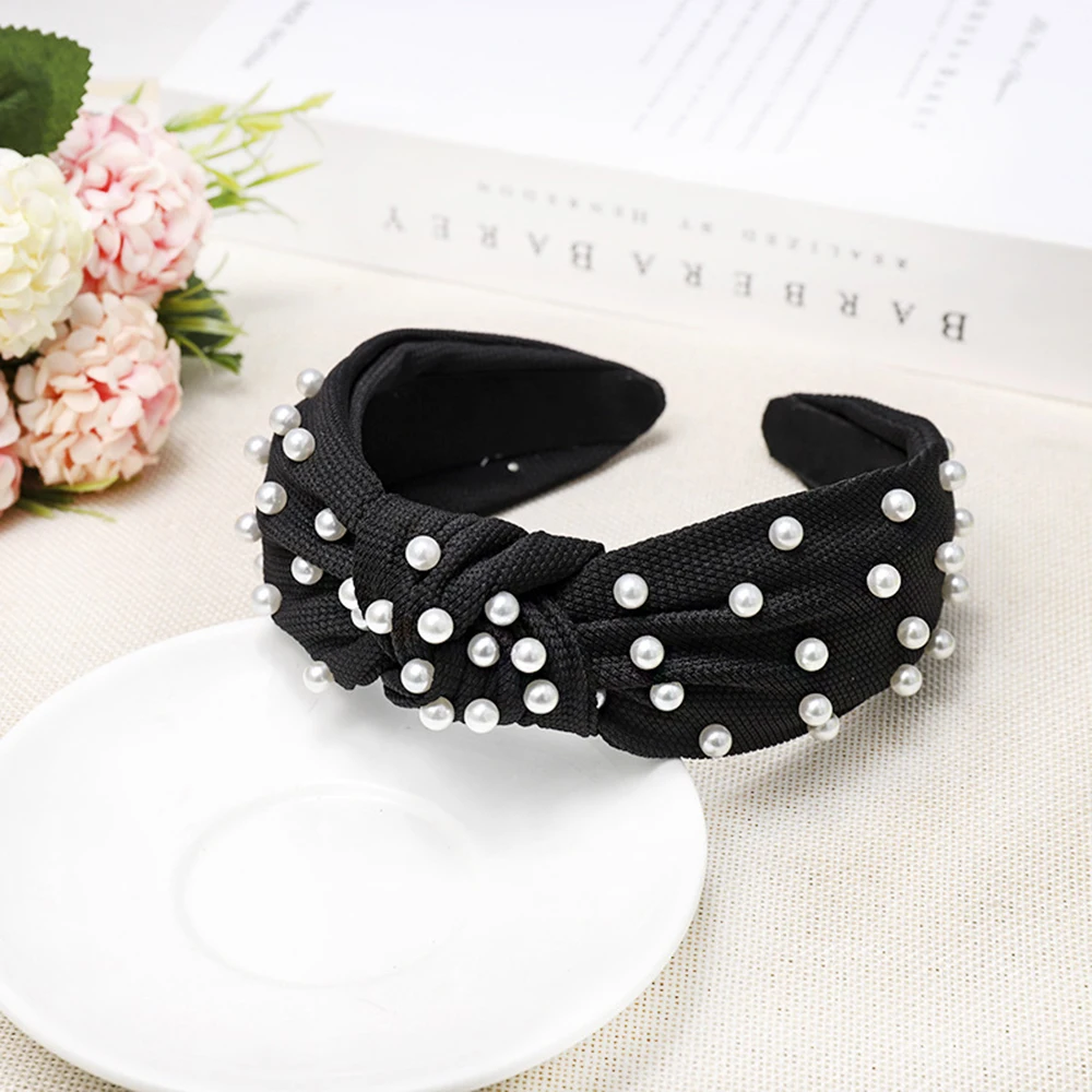 Fashion Girls Headband Pearls Inlay Solid Hair Band Women High Quality Turban Autumn Headwear Hair Accessories
Fashion Girls Headband Pearls Inlay Solid Hair Band Women High Quality Turban Autumn Headwear Hair Accessories
