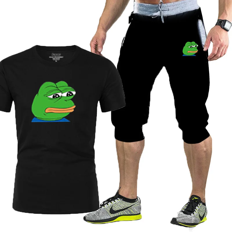 Fashion trend loose summer new Harajuku T-shirt shorts two-piece men's casual frog head printing cotton men's suit
Fashion trend loose summer new Harajuku T-shirt shorts two-piece men's casual frog head printing cotton men's suit