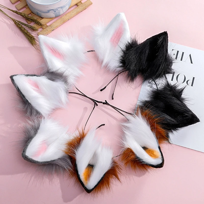 Handmade Adjustable Furry Wolf Ears Headband Simulation Contrast Color Fluffy Plush Animal Hair Hoop Kawaii Anime Cosplay DXAD
Handmade Adjustable Furry Wolf Ears Headband Simulation Contrast Color Fluffy Plush Animal Hair Hoop Kawaii Anime Cosplay DXAD