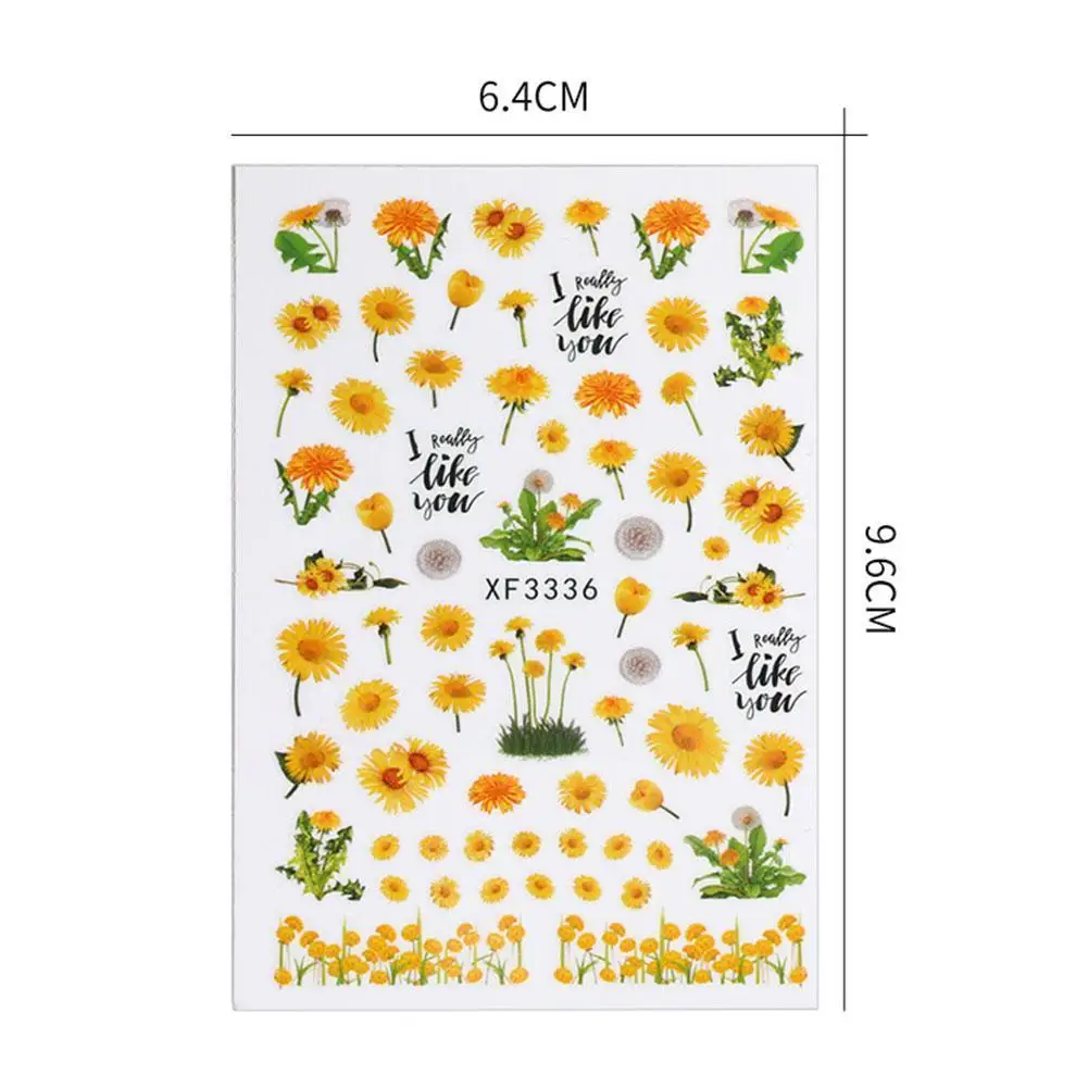 6pcs Flowers Sunflower Daisy Sunflower Adhesive 3d Art Sticker DIY Set Accessories Nail Self-adhesive Color Nail E6Y1
6pcs Flowers Sunflower Daisy Sunflower Adhesive 3d Art Sticker DIY Set Accessories Nail Self-adhesive Color Nail E6Y1