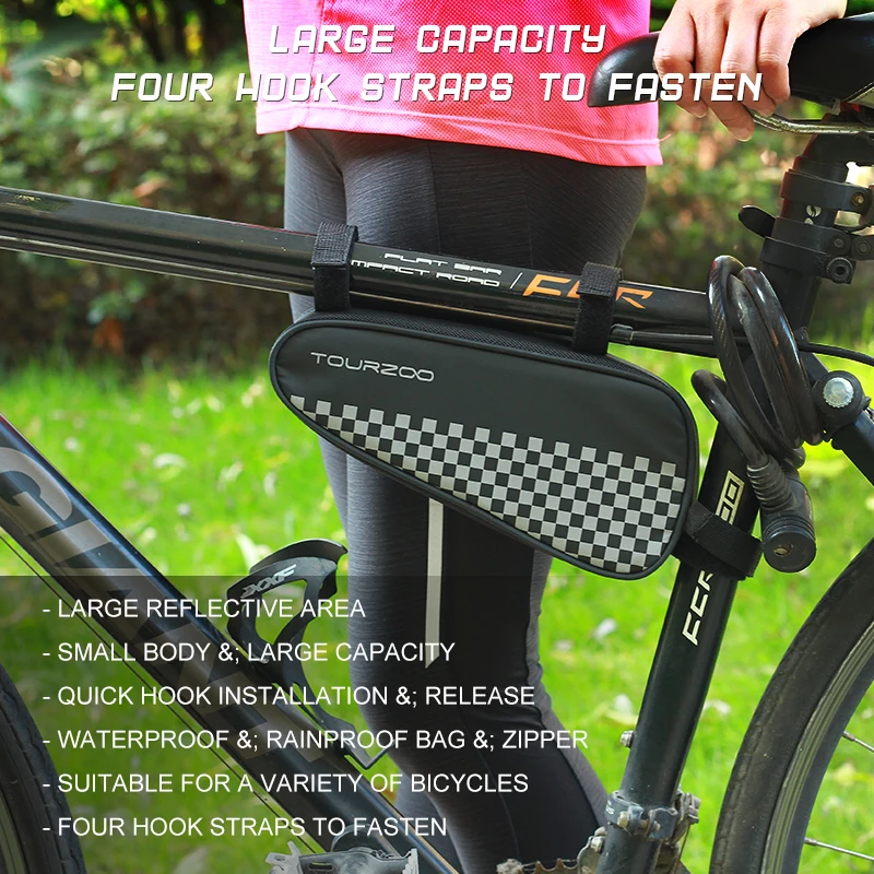 Tourzoo Bike Front Frame Triangle Bag Waterproof MTB Road Bicycle Cycling Tube Bag Phone Holder Saddle Bag Bycicle Accessories-S
Tourzoo Bike Front Frame Triangle Bag Waterproof MTB Road Bicycle Cycling Tube Bag Phone Holder Saddle Bag Bycicle Accessories-S