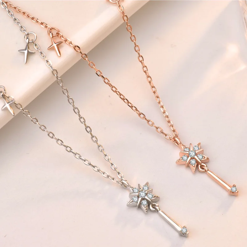 925 Sterling Silver Plated 14K Gold Shiny Zircon Wishing Star Pendant Charming Luxury Necklace Jewelry for Women Gift New
925 Sterling Silver Plated 14K Gold Shiny Zircon Wishing Star Pendant Charming Luxury Necklace Jewelry for Women Gift New