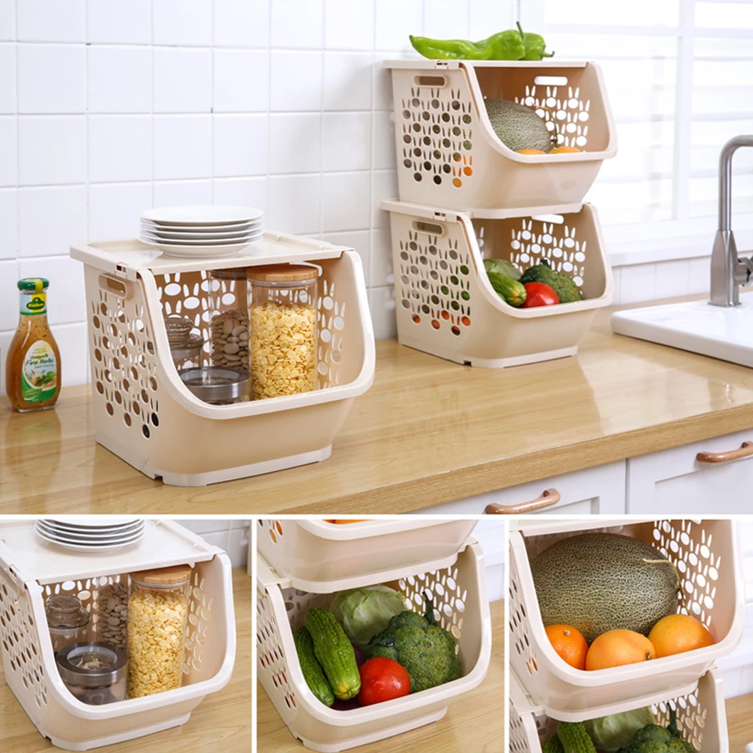 Bathroom Shelves Stackable Storage Basket Plastic Toy Storage Baskets Kitchen Snacks Vegetable Basket
Bathroom Shelves Stackable Storage Basket Plastic Toy Storage Baskets Kitchen Snacks Vegetable Basket