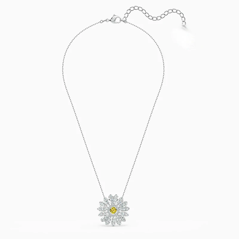 SWA New Eternal Flower White Gold Pendant Necklace Daisy Shape Inlaid Suspended Yellow Crystal Female High Jewelry Necklace Gift
SWA New Eternal Flower White Gold Pendant Necklace Daisy Shape Inlaid Suspended Yellow Crystal Female High Jewelry Necklace Gift