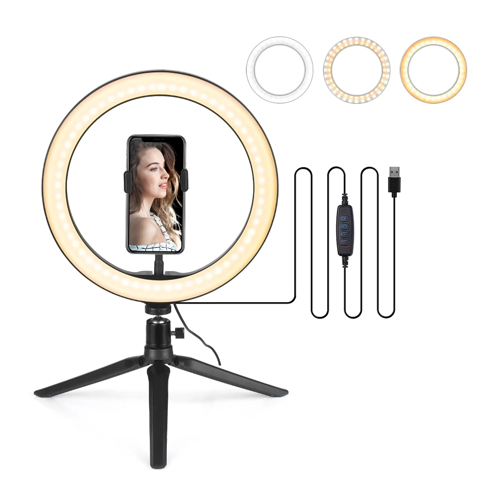 10.2" Photography LED Selfie Ring Light Dimmable Camera Phone Ring Lamp for Selfie Makeup Live Studio YouTube Video Vlog Live
10.2" Photography LED Selfie Ring Light Dimmable Camera Phone Ring Lamp for Selfie Makeup Live Studio YouTube Video Vlog Live
