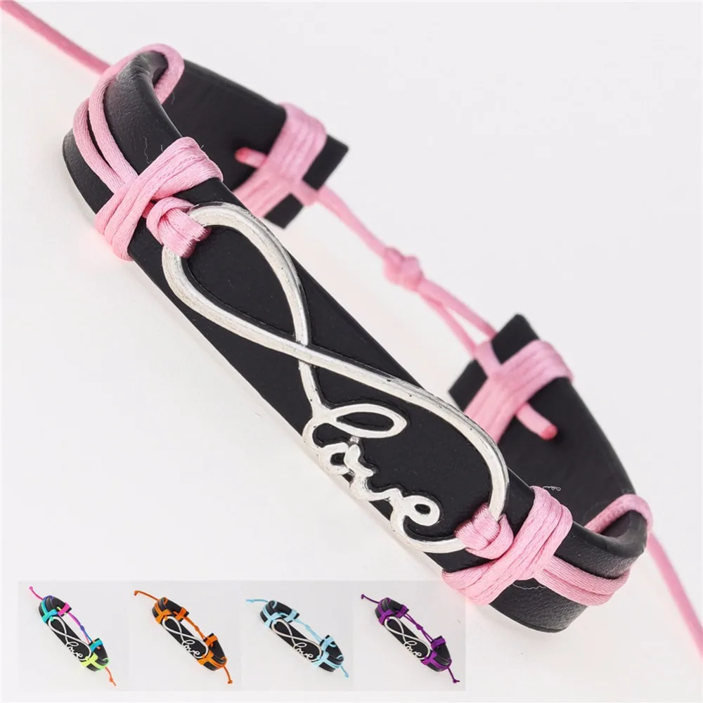 Модные милые тибетские серебряные шармы ручной работы в виде знака бесконечности любовь семейный Рождественский подарок кожаные браслеты ... 
Модные милые тибетские серебряные шармы ручной работы в виде знака бесконечности любовь семейный Рождественский подарок кожаные браслеты ...