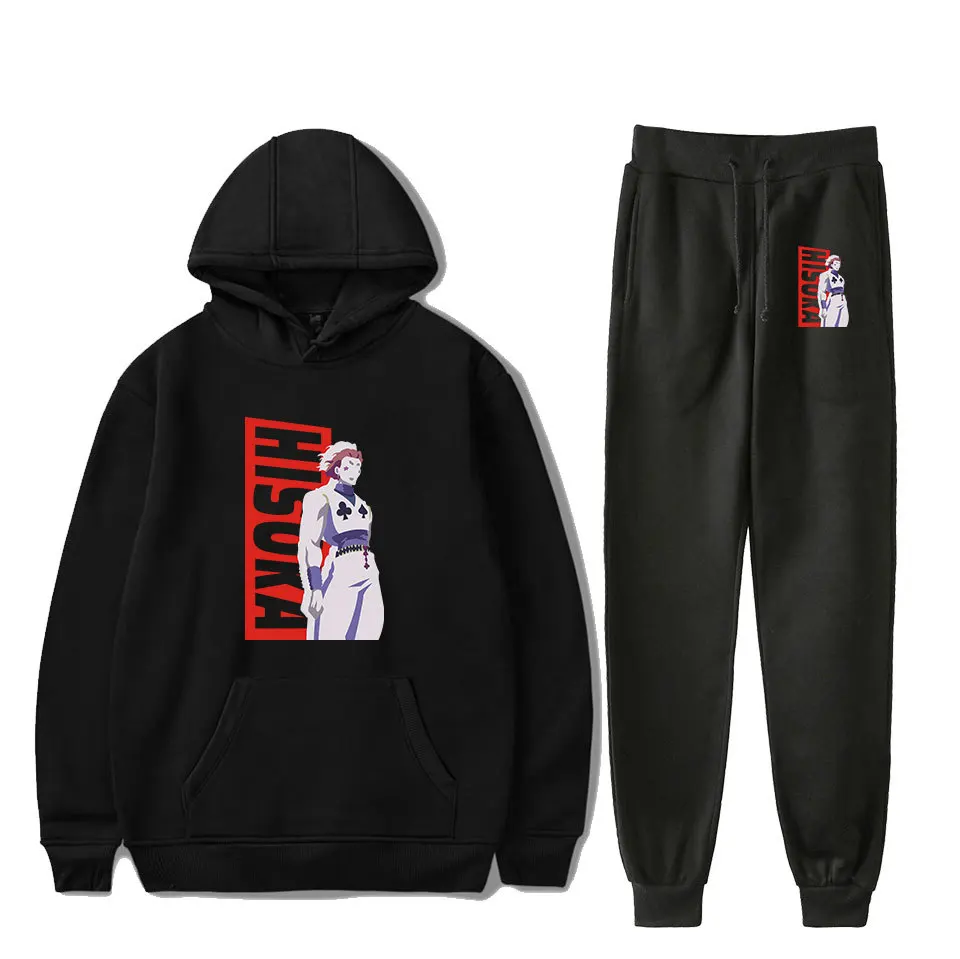 Anime Hunter X Hunter Hisoka Tracksuit Men Sets Fashion Sporting Suit Hooded Sweatshirt +Sweatpants Mens Clothing 2 Pieces Set
Anime Hunter X Hunter Hisoka Tracksuit Men Sets Fashion Sporting Suit Hooded Sweatshirt +Sweatpants Mens Clothing 2 Pieces Set