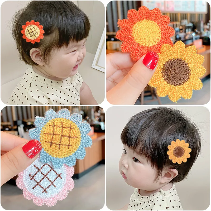 Children Cute Candy Smiley Sun Flower Knitting Ornament Hair Clips Girls Lovely Sweet Barrettes Hairpins Kids Hair Accessories
Children Cute Candy Smiley Sun Flower Knitting Ornament Hair Clips Girls Lovely Sweet Barrettes Hairpins Kids Hair Accessories