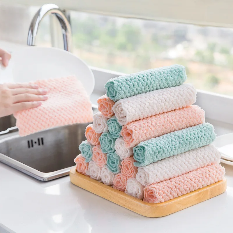 2pcs Kitchen Dishwashing Cloth Non Stick Oil Pineapple Pattern Double-sided Absorbent Thickened Cleaning Towel Household
2pcs Kitchen Dishwashing Cloth Non Stick Oil Pineapple Pattern Double-sided Absorbent Thickened Cleaning Towel Household