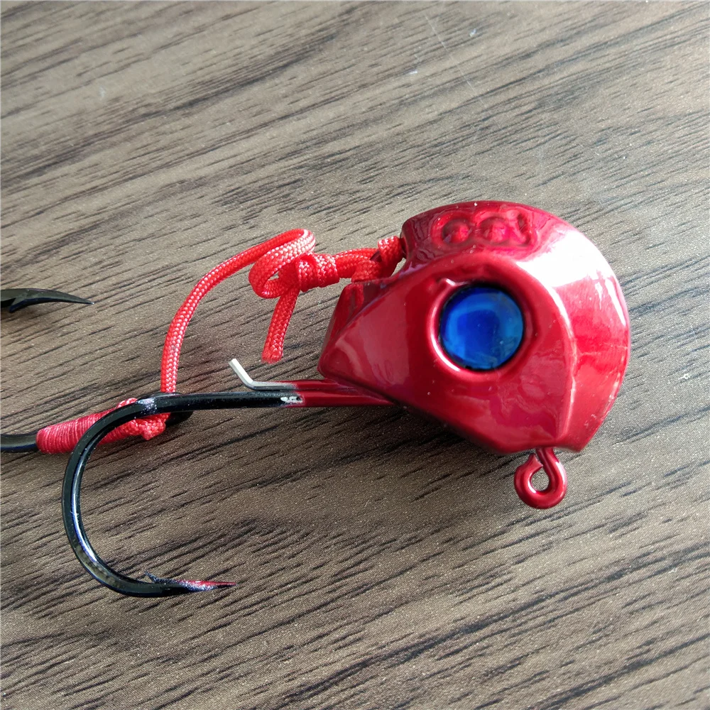6pcs/lot red color lead head fishing lure 100g/120g Deep sea Ocean Fishing bait Fishinghook Jig Hooks
6pcs/lot red color lead head fishing lure 100g/120g Deep sea Ocean Fishing bait Fishinghook Jig Hooks