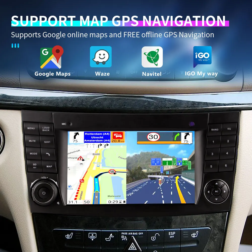 For Mercedes Benz Eclass 2005-2008 Car GPS Navigator Android 10 Latest Map Sat NavCar Navigation FM Radio Player
For Mercedes Benz Eclass 2005-2008 Car GPS Navigator Android 10 Latest Map Sat NavCar Navigation FM Radio Player