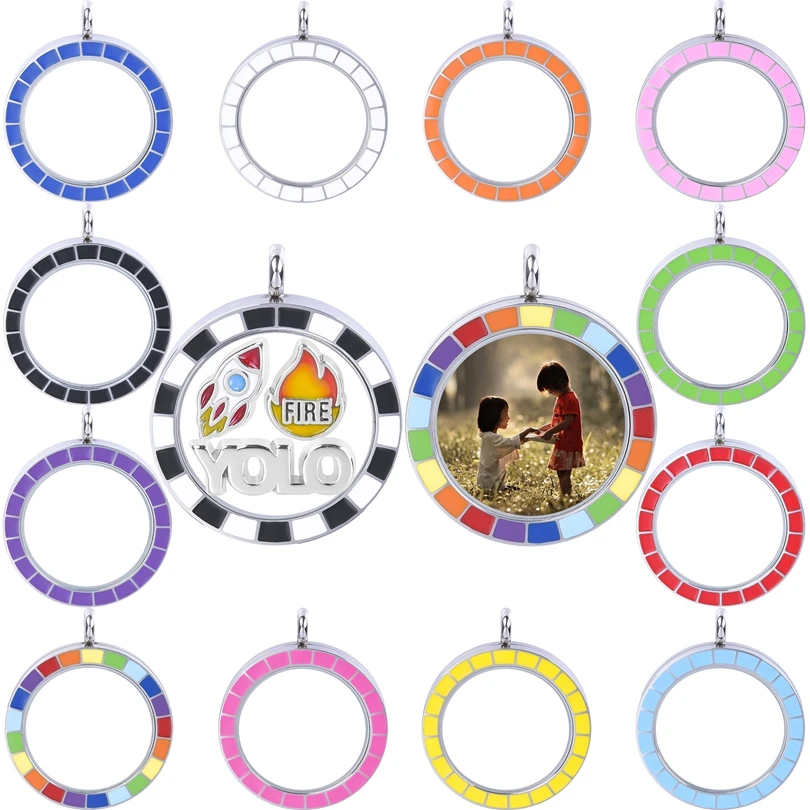 Newest Stainless Steel Lockets For Women Men Jewelry Enamel Pendant Charm Floating Locket Colorful Enamel Round Glass DIY Locket
Newest Stainless Steel Lockets For Women Men Jewelry Enamel Pendant Charm Floating Locket Colorful Enamel Round Glass DIY Locket