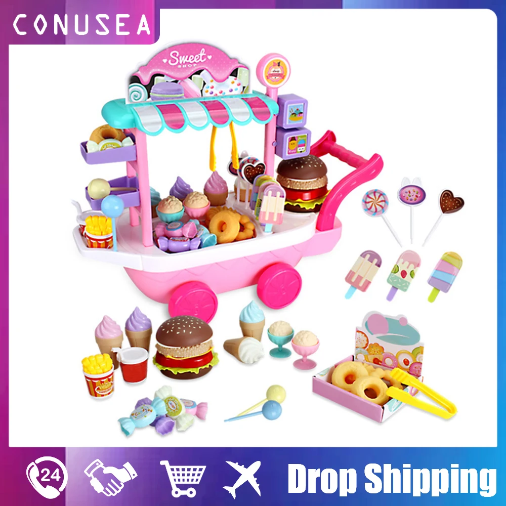 Girls Toy Role Play 36 Pcs Ice Cream Children Candy Cart salesman Toy Set Simulation Gifts House Play Pretend Educational toys
Girls Toy Role Play 36 Pcs Ice Cream Children Candy Cart salesman Toy Set Simulation Gifts House Play Pretend Educational toys