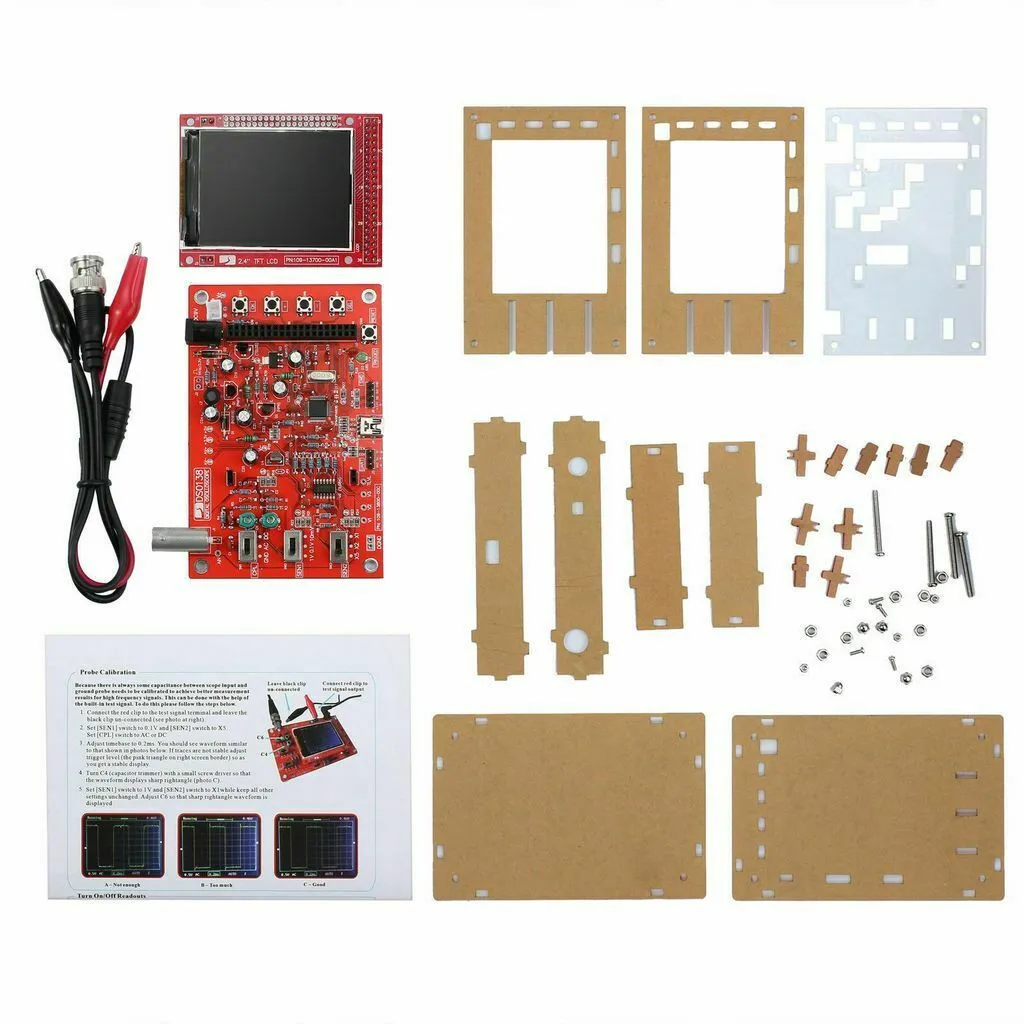 DSO138 2.4" TFT Soldered Fully Welded Digital Oscilloscope Acrylic DIY Case KIT Probe Acrylic DIY Shell Vectorscopes
DSO138 2.4" TFT Soldered Fully Welded Digital Oscilloscope Acrylic DIY Case KIT Probe Acrylic DIY Shell Vectorscopes