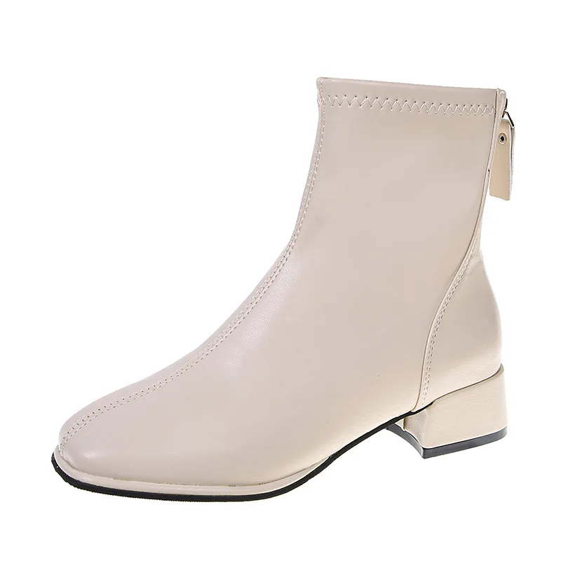 2021 Autumn and Winter New Thick Heel Thin and Thin Back Zipper Short Boots Fashion Square Toe Women's Boots Ladies Autumn Boots
2021 Autumn and Winter New Thick Heel Thin and Thin Back Zipper Short Boots Fashion Square Toe Women's Boots Ladies Autumn Boots