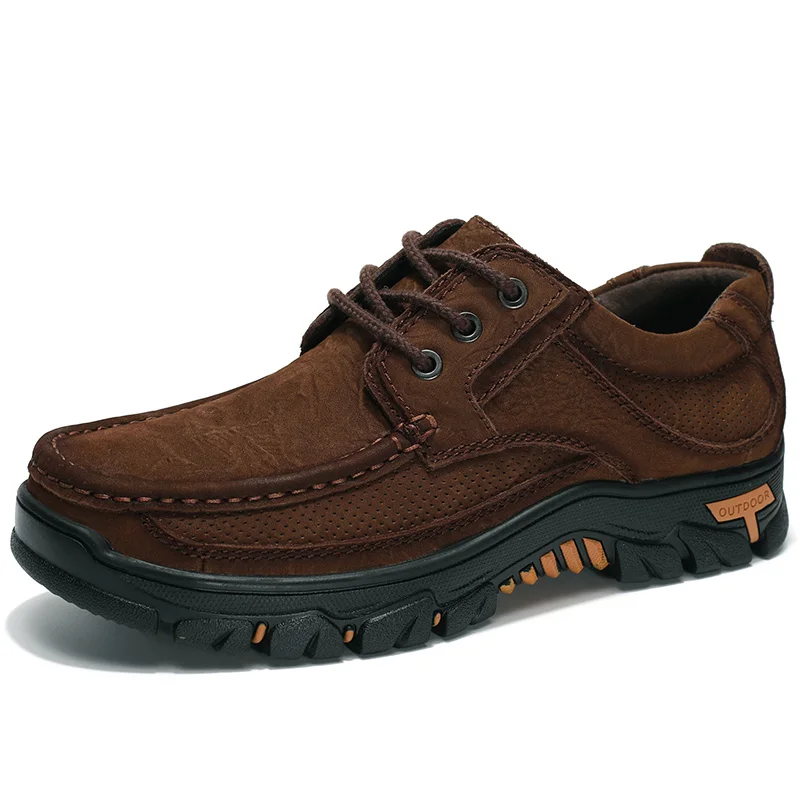 Outdoor Genuine Leather Loafers Sneakers Men High Quality Retro Spring Moccasins Work Shoes Male Non-slip Handmade Walking Shoes 
Outdoor Genuine Leather Loafers Sneakers Men High Quality Retro Spring Moccasins Work Shoes Male Non-slip Handmade Walking Shoes