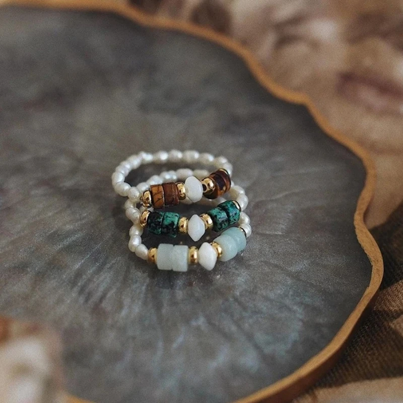 Freshwater Pearl Rings Natural Stone Ring for Women Stainless Steel Bead Ring 2021 Fashion Handmade Jewelry Party Rings
Freshwater Pearl Rings Natural Stone Ring for Women Stainless Steel Bead Ring 2021 Fashion Handmade Jewelry Party Rings