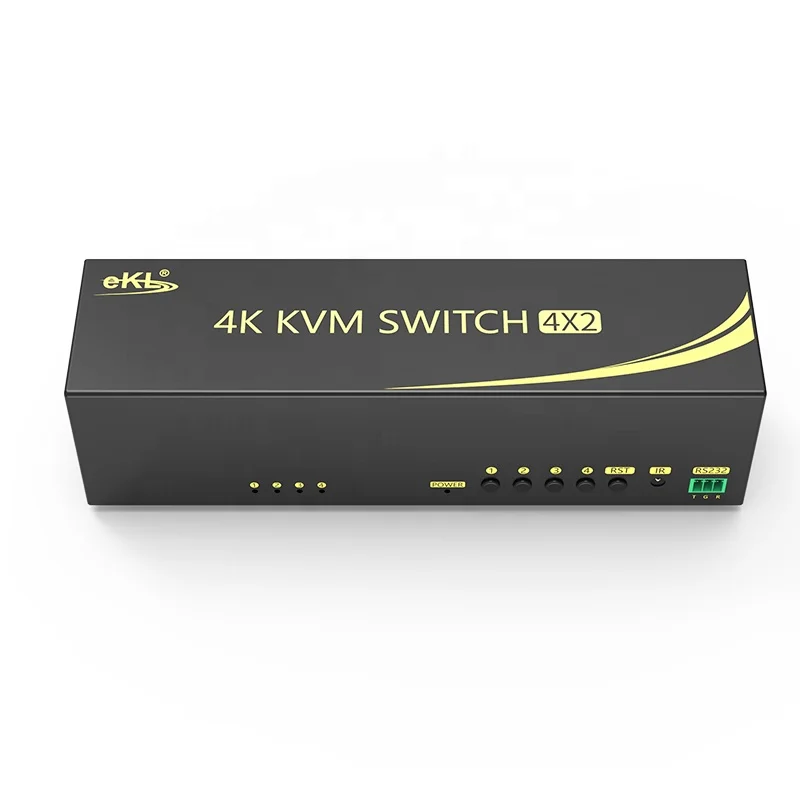 eKL 4 in 2 out switch Support HDMI 2.0 HDCP 2.2 dual monitor Dual HDMI KVM Switch 4K 60Hz
eKL 4 in 2 out switch Support HDMI 2.0 HDCP 2.2 dual monitor Dual HDMI KVM Switch 4K 60Hz