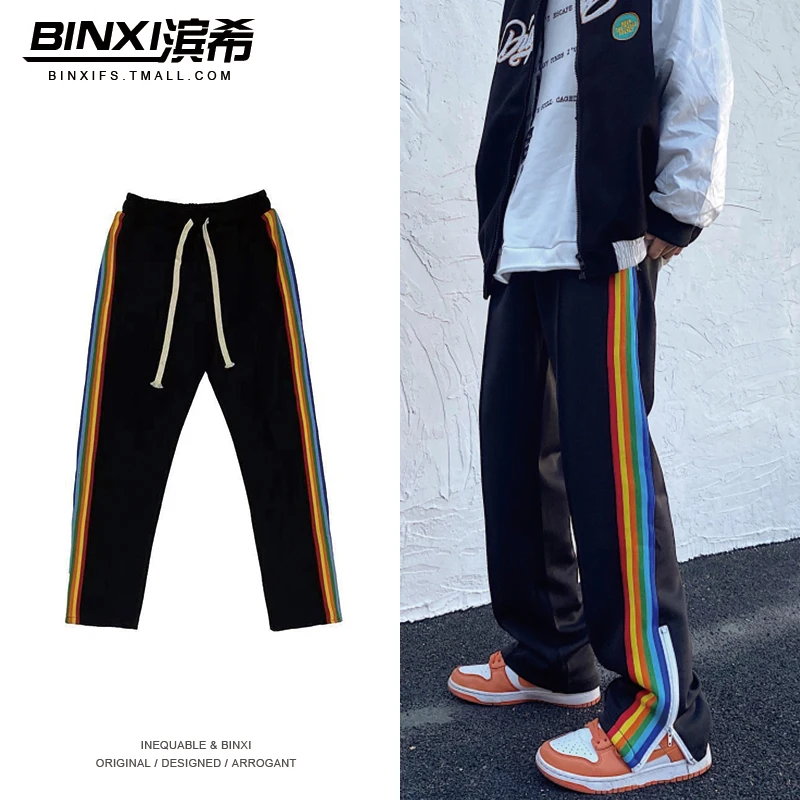 2021 Straight Wide Leg Pants Men's Straight Harem Pants Korean Man Loose Ankle-Length Spring Streetwear Woman Casual Pants
2021 Straight Wide Leg Pants Men's Straight Harem Pants Korean Man Loose Ankle-Length Spring Streetwear Woman Casual Pants