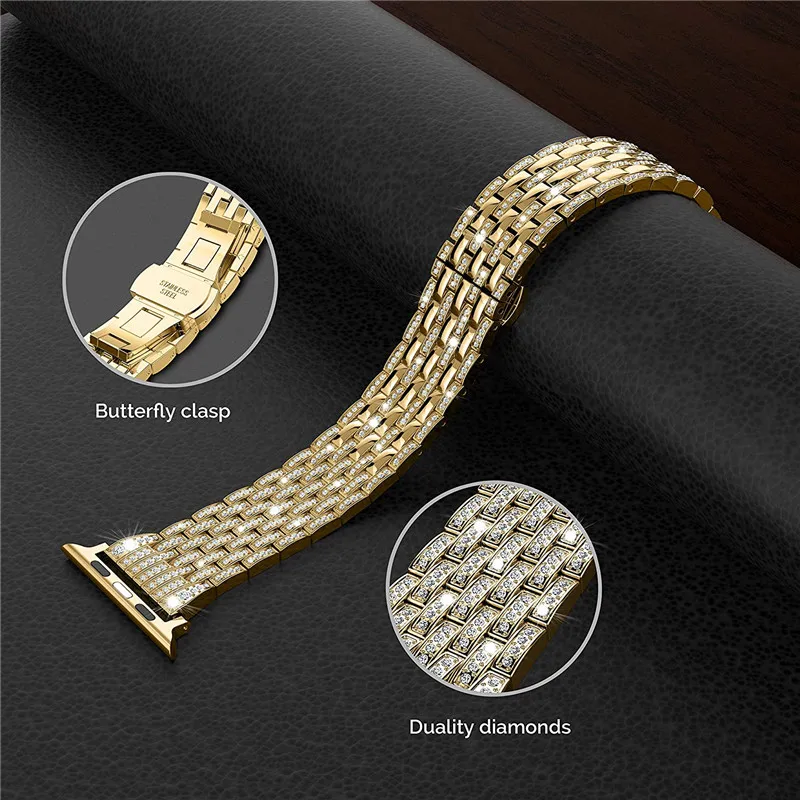 For Apple Watch Series 4 Band 40mm 44mm Crystal Rhinestone Diamond Wrist Strap for iWatch Series 1/2/3 38mm 42mm women Bracelet
For Apple Watch Series 4 Band 40mm 44mm Crystal Rhinestone Diamond Wrist Strap for iWatch Series 1/2/3 38mm 42mm women Bracelet