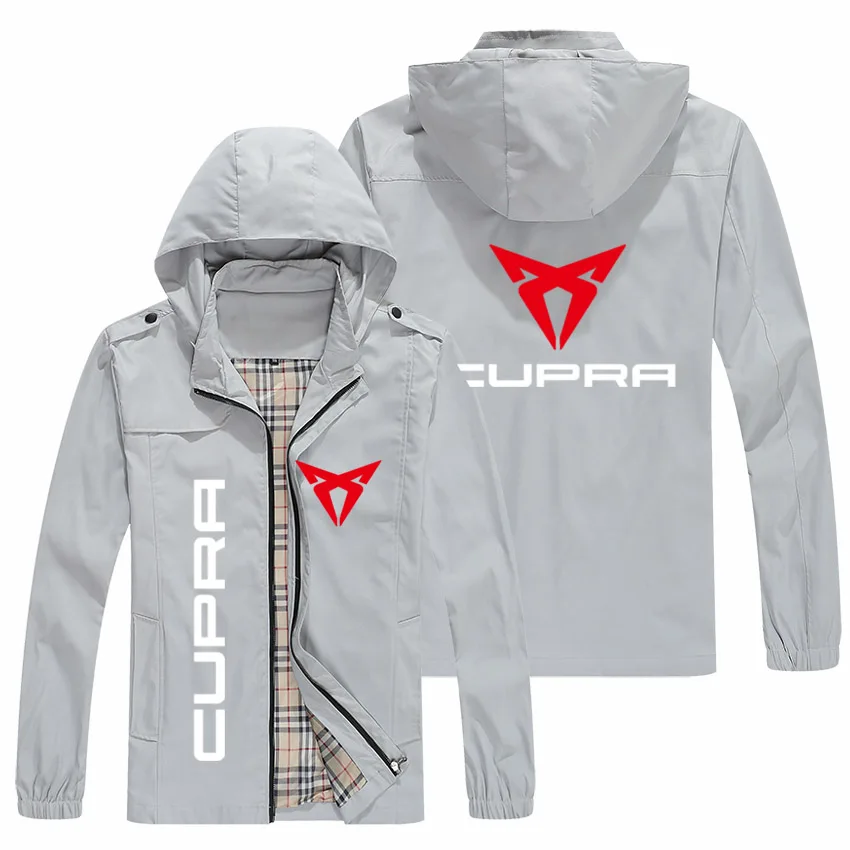 2021 men's new spring and autumn jacket men's and women's casual zipper standing jacket hooded printing CUPRA logo jacket
2021 men's new spring and autumn jacket men's and women's casual zipper standing jacket hooded printing CUPRA logo jacket