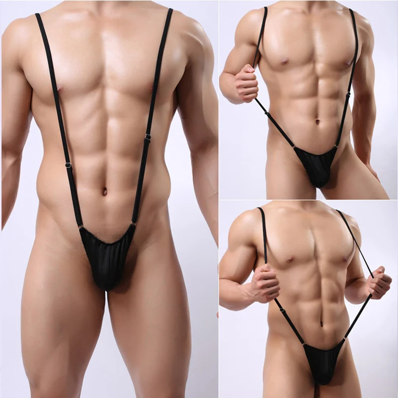 

Sexy Men Thong Borat Mankini Sissy Panties Stretch Beach Swimsuit Bodysuit Gay Mens Erotic Lingerie Thong Swimwear Gay Underwear