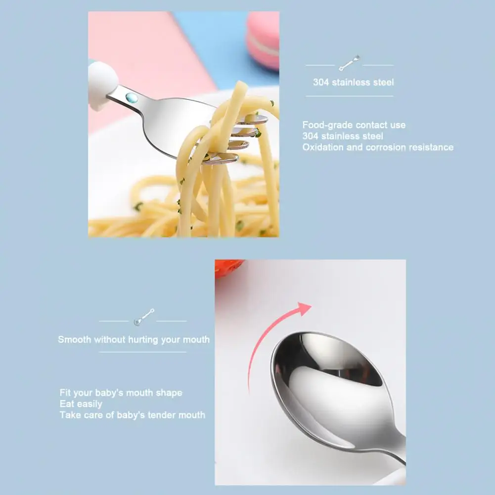 1 Set Feeding Sets Smooth Edge Portable Stainless Steel Children Food Feeding Spoon Fork for Outdoor
1 Set Feeding Sets Smooth Edge Portable Stainless Steel Children Food Feeding Spoon Fork for Outdoor