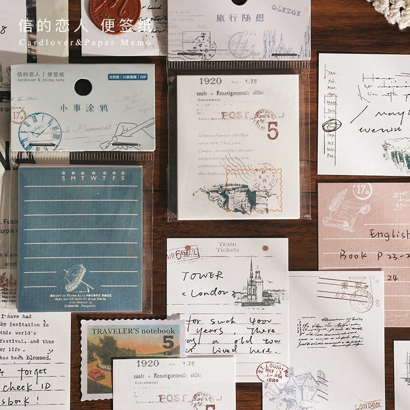 20 Sheets/pack Vintage Themed Memo Pad Mini Pocket Writing Notepad Paper Pad For Scrapbook Dairy Album Office School Supplies
20 Sheets/pack Vintage Themed Memo Pad Mini Pocket Writing Notepad Paper Pad For Scrapbook Dairy Album Office School Supplies