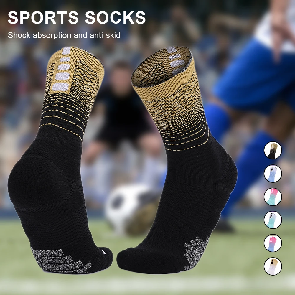 Sports Soccer Socks for Men and Women Thick Mid-Tube Grip Socks Anti-Slip Sweat Wicking Cotton Socks for Football Basketball
Sports Soccer Socks for Men and Women Thick Mid-Tube Grip Socks Anti-Slip Sweat Wicking Cotton Socks for Football Basketball
