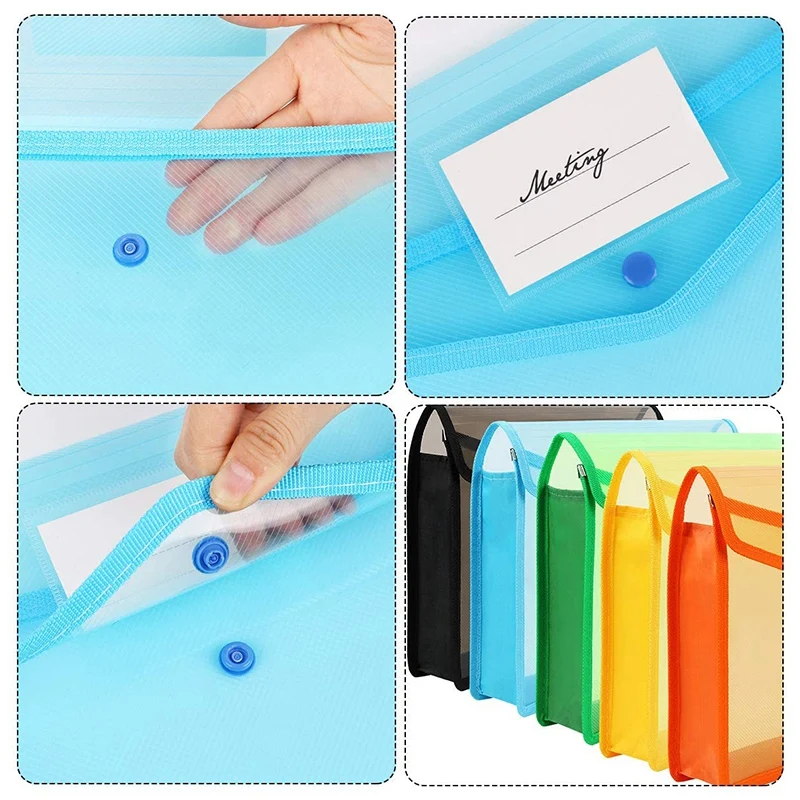5Pcs/Set A4 PVC File Wallet Document Folder Premium Poly Pockets Envelope with Business Card Holder
5Pcs/Set A4 PVC File Wallet Document Folder Premium Poly Pockets Envelope with Business Card Holder