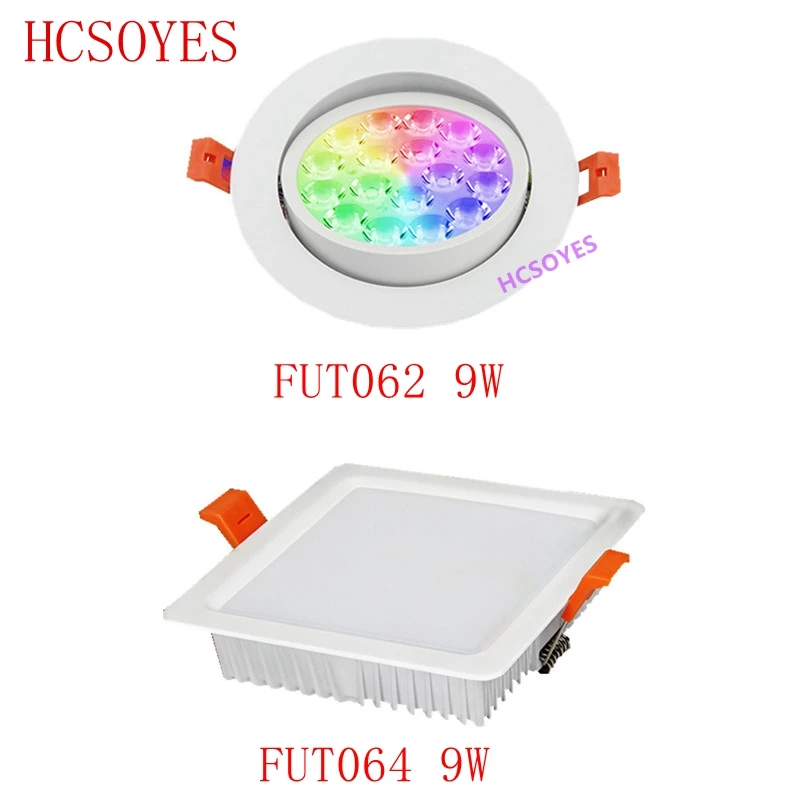 MIBOXER FUT064 9W/FUT062 9W RGB+CCT LED Downlight LED Ceiling Spotlight light Angle adjustable 16 million remote APP control 
MIBOXER FUT064 9W/FUT062 9W RGB+CCT LED Downlight LED Ceiling Spotlight light Angle adjustable 16 million remote APP control