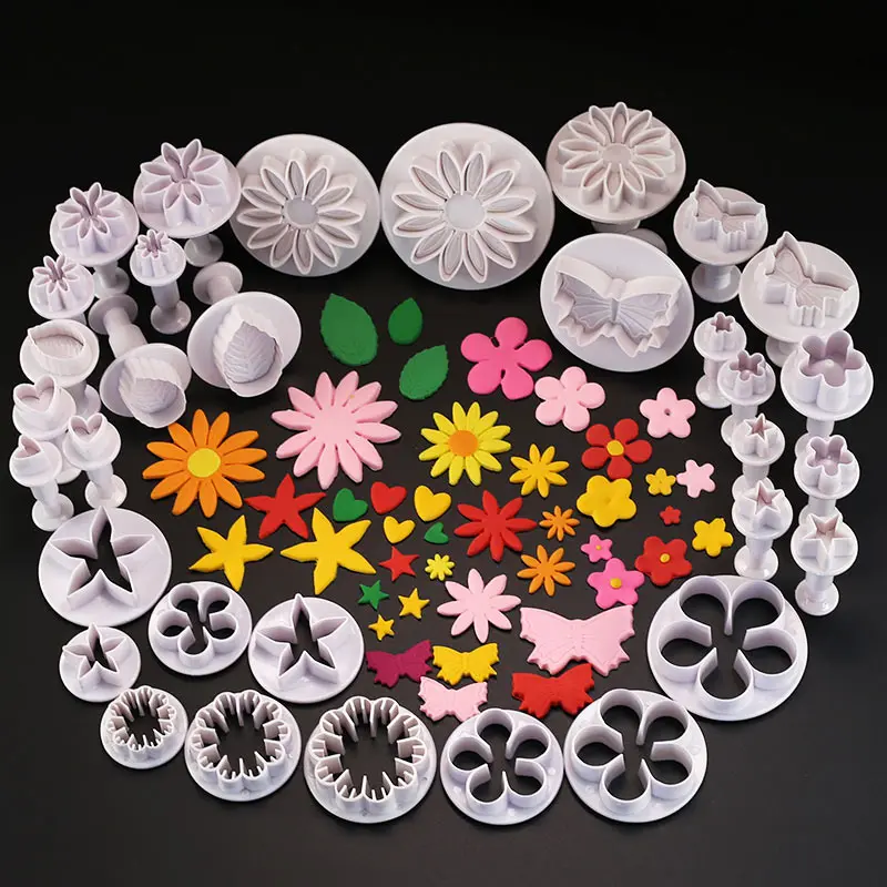 46pcs Sugarcraft Cake Decorating Tools Fondant Plunger Cutters Cookie Biscuit Mold Bakeware Accessories | Дом и сад