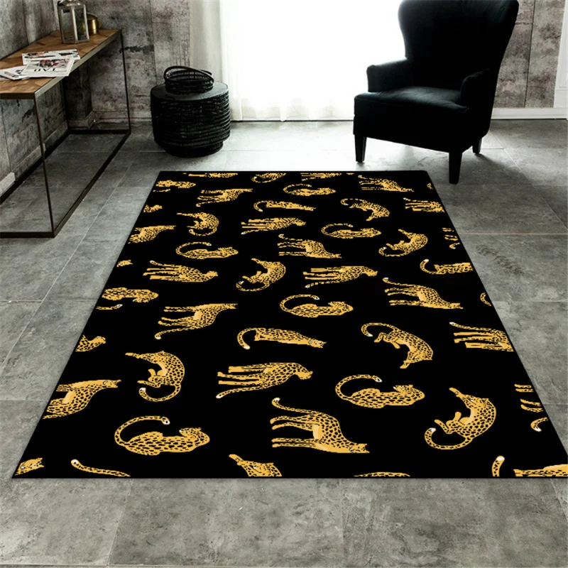 Leopard Black Carpet Living Room Fashion Decoration Bedroom Home Floor Mat Corridor Carpet Bedside Mat Boy Room Carpet
Leopard Black Carpet Living Room Fashion Decoration Bedroom Home Floor Mat Corridor Carpet Bedside Mat Boy Room Carpet
