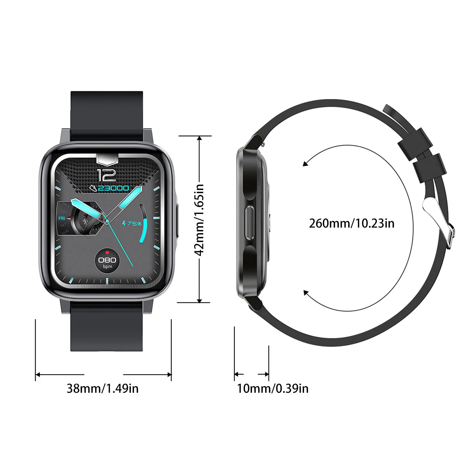 F60 Smartwatch Bracelet Temperature Sleep Health Monitoring 1.70 HD Large Screen
F60 Smartwatch Bracelet Temperature Sleep Health Monitoring 1.70 HD Large Screen