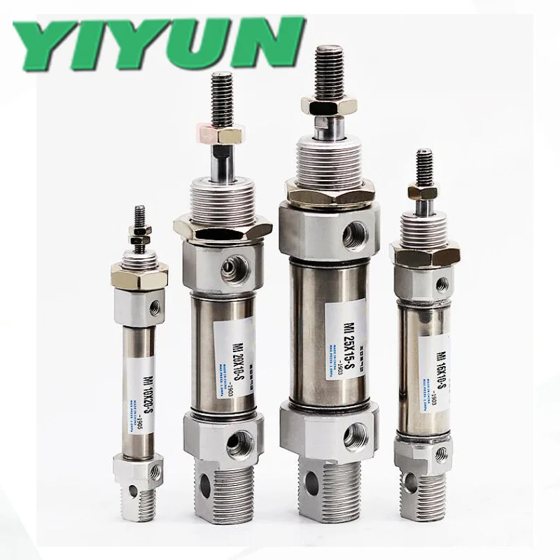 

YIYUN Stainless steel mini cylinder MI20*25-S-CA MI20*50-S-CA MI20*75-S-CA MI20*100-S-CA 125/150/175/200/225/250/275/300mm/-S-CA